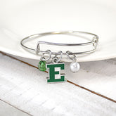 Fan Frenzy Gifts Eastern Michigan Eagles Officially Licensed Bangle Bracelet